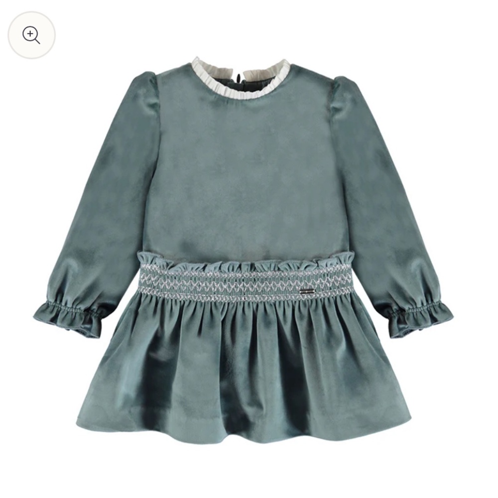 Mayoral toddler velvet sage holiday dress 18m